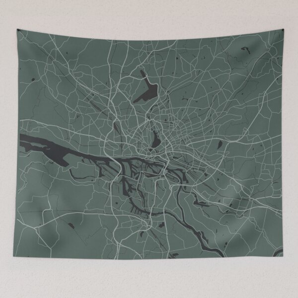 Item preview, Hamburg Germany Map designed and sold by mertcanglz.