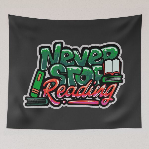 Item preview, Retro Street Art Never Stop Reading designed and sold by SLAG-Creative.