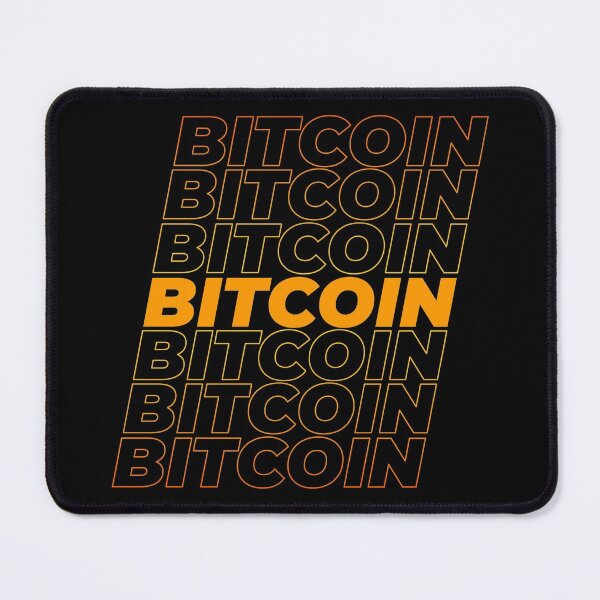 Item preview, Bitcoin (BTC) Cryptocurrency Blockchain Yellow Text designed and sold by MadMando.