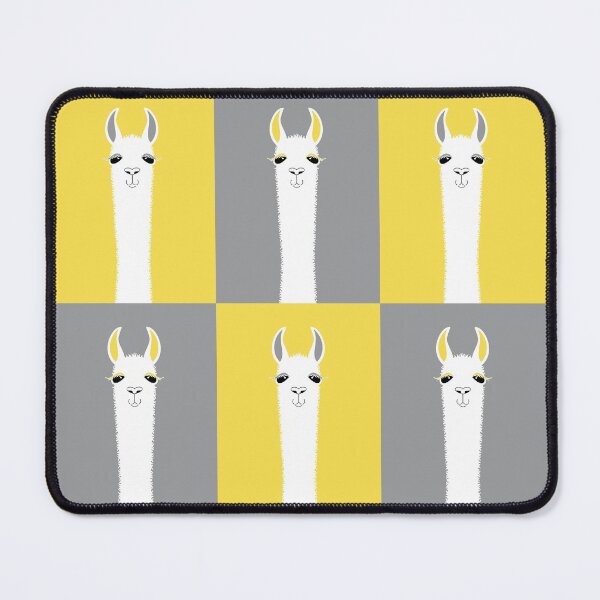 Item preview, LLAMA YELLOW GRAY PATTERN designed and sold by Jean Gregory Evans.