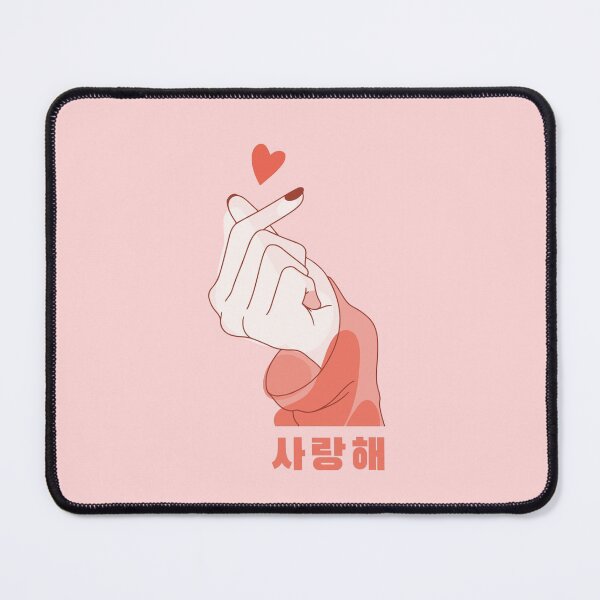 Item preview, Saranghè Finger Heart Red | South Korean Hangul designed and sold by Kdramaspot.