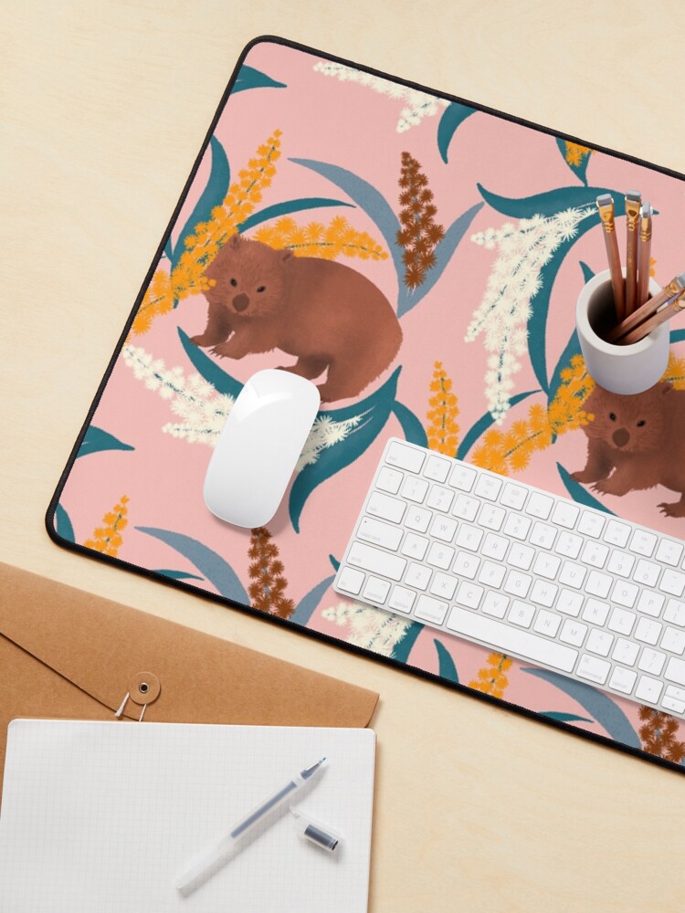 Alternate view of Wombat and Mimosa (aka waddle and wattle) Mouse Pad