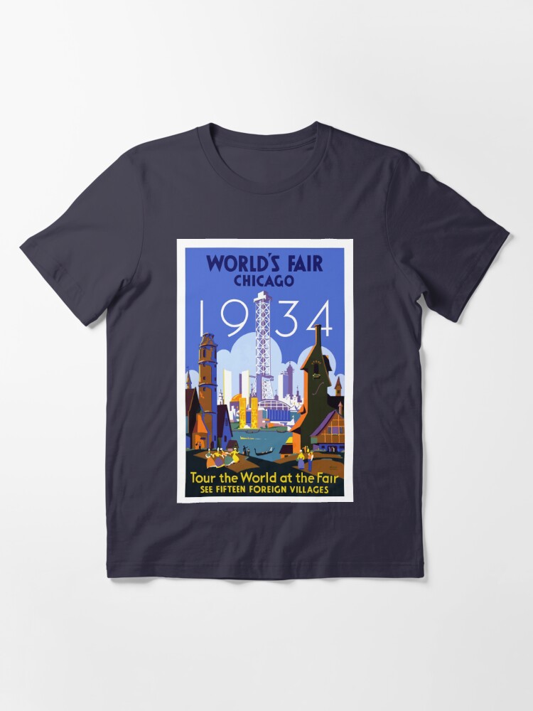 CHICAGO WORLD'S FAIR 1934 CENTURY OF PROGRESS T-Shirt S M L XL 2XL 3XL 4XL 5XL 