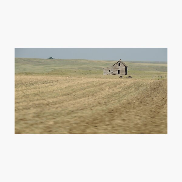 Old Farmhouse on the Prairie Photographic Print