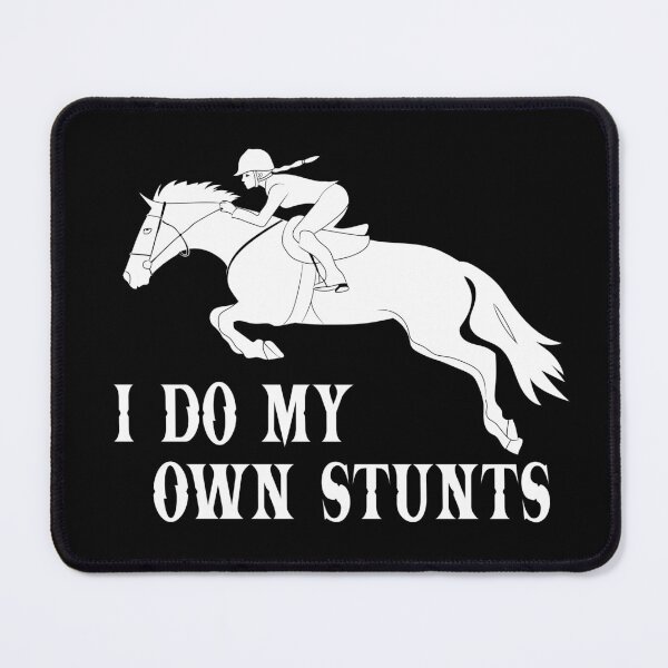 Item preview, I Do My Own Stunts Horseriding Silhouette designed and sold by TheInkElephant.