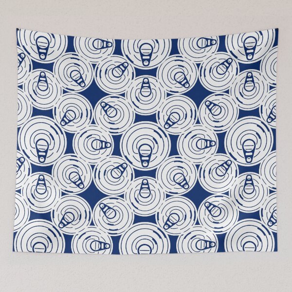 Item preview, Beer Can Top navy blue abstract pattern designed and sold by FinYen.