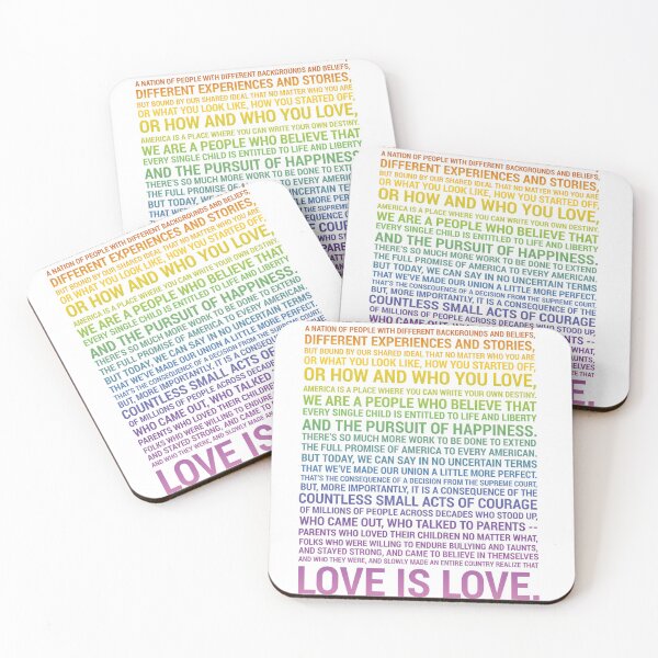 Item preview, Love is Love | Barack Obama | Rainbow | LGBTQ Rights | Pride Gift | Quotes | Speech | Gay Marriage  designed and sold by SmashingInkster.
