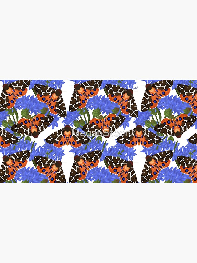 Garden Tiger Moth and Cornflowers by MeganSteer