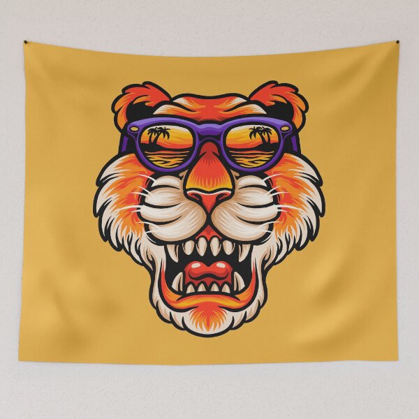 Item preview, Cool Tiger with Summer Vibes designed and sold by SLAG-Creative.