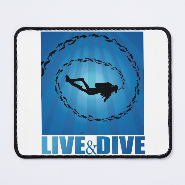 Item preview, Live and Dive of Same Planet Different World Diving Art designed and sold by TheInkElephant.