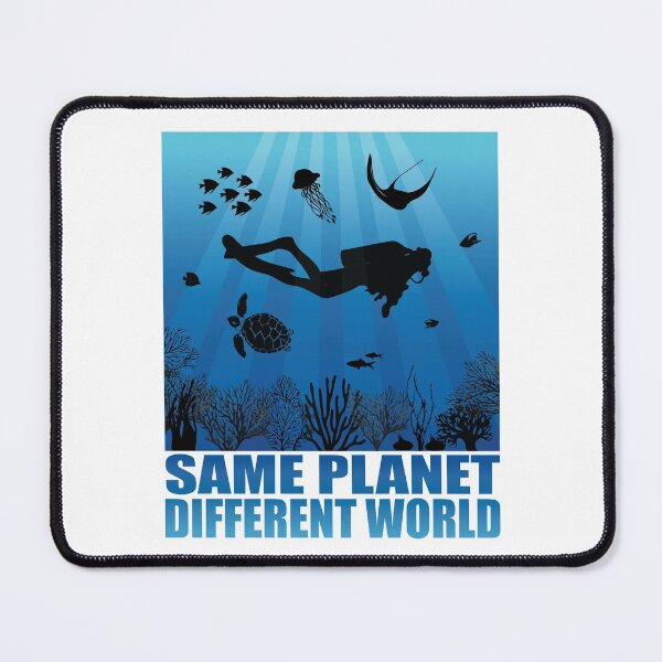 Item preview, Same Planet Different World Diving Art designed and sold by TheInkElephant.