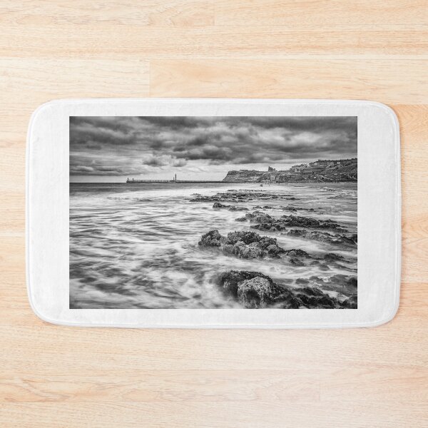 Item preview, Waves on Whitby Beach in Mono designed and sold by Incakola1.