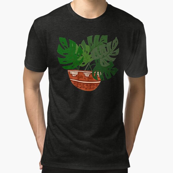 Grow in grace Pot with Plants Tri-blend T-Shirt