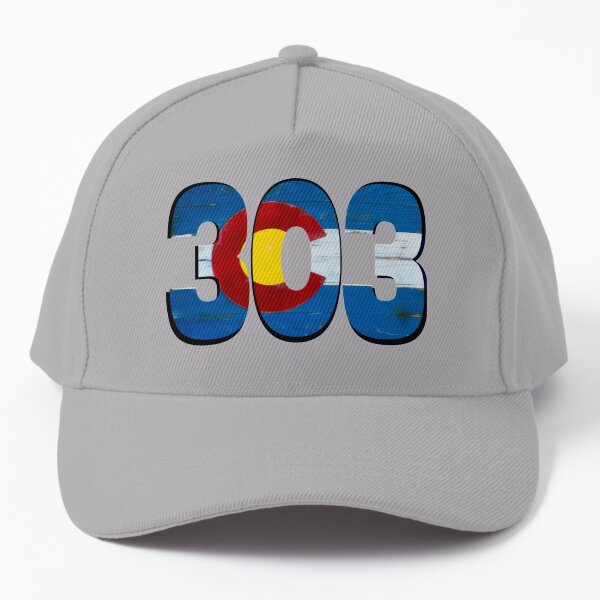 303 Colorado flag wood Baseball Cap