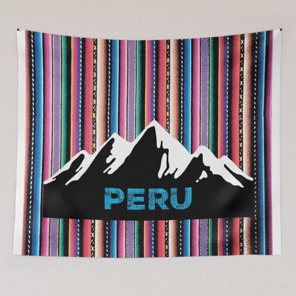 Item preview, Andean Peruvian mountains and colorful aguayo sky Sticker designed and sold by amazandes.