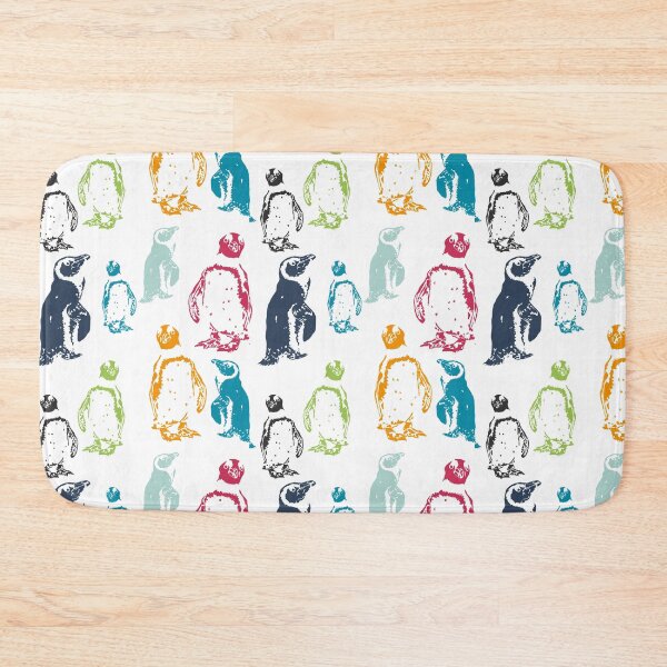 Item preview, Party of Penguins In a Colourful Repeat Pattern designed and sold by NattyDesigns.
