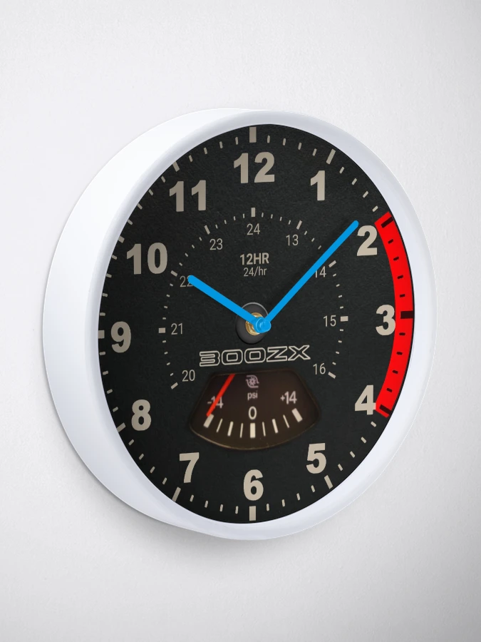 300zx speedometer / tachometer style clock. (logo)