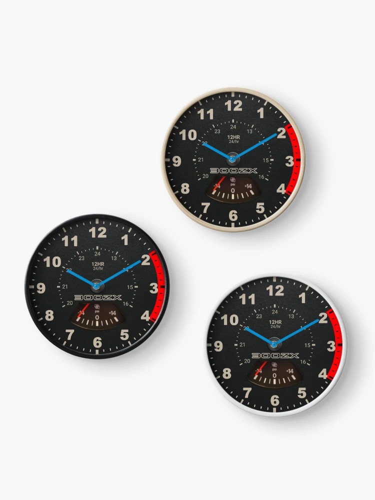 300zx speedometer / tachometer style clock. (logo)
