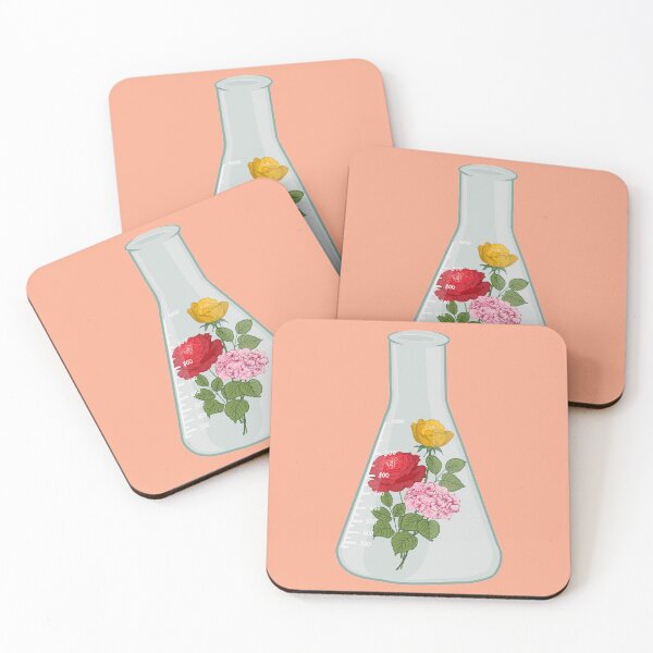 Item preview, erlenmeyer flask with flowers, floral erlenmeyer  designed and sold by sweet dreamer.