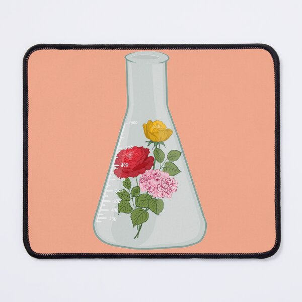Item preview, erlenmeyer flask with flowers, floral erlenmeyer  designed and sold by sweet dreamer.