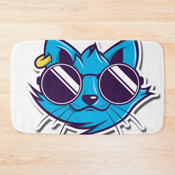 Item preview, Cool Kitty cat with earrings and sunglasses smiling to you designed and sold by TALAT-SHOPS.