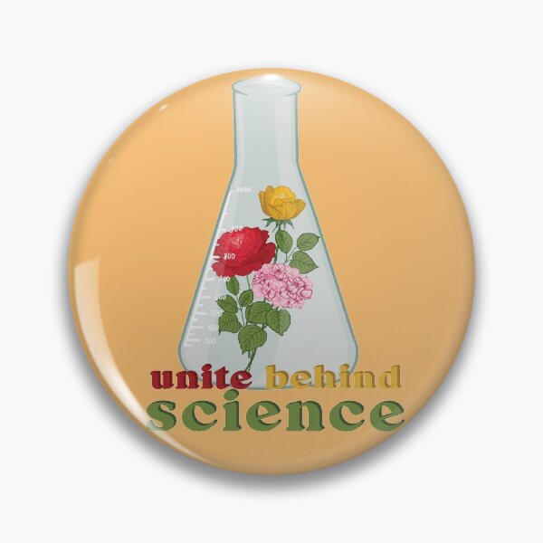 Item preview, unite behind science, erlenmeyer flask with flowers designed and sold by sweet dreamer.