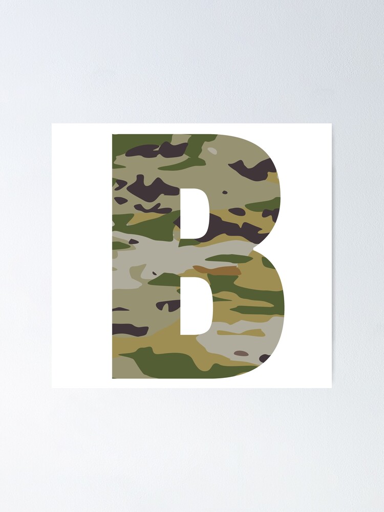 "Camouflage B Letter/character" Poster For Sale By Gramid | Redbubble