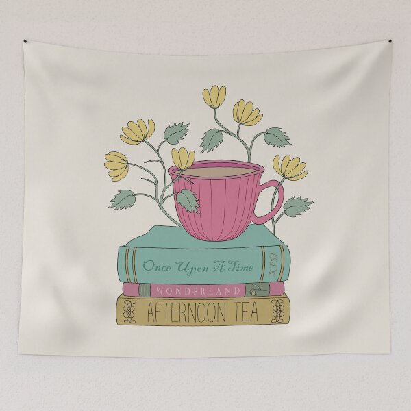 Item preview, Books and Tea Artwork designed and sold by TASORA.