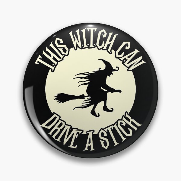 Item preview, This Witch Can Drive A Stick Halloween Pun designed and sold by Huhnerdieb Apparel.