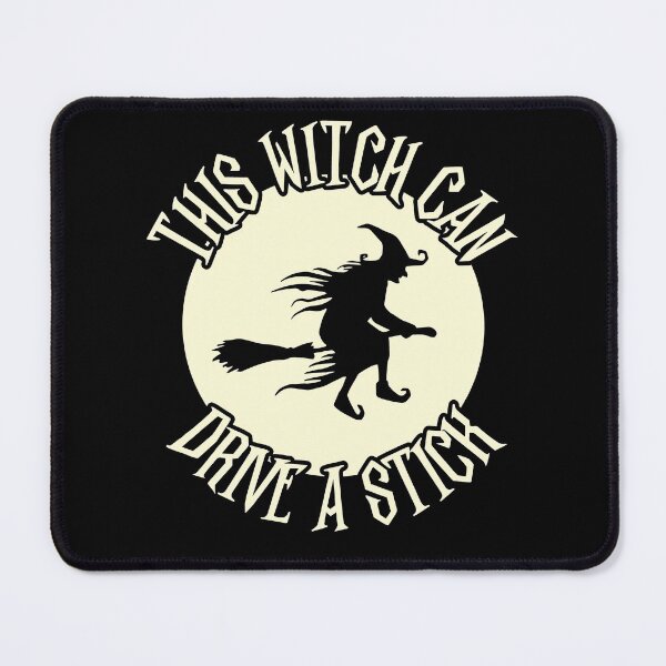 Item preview, This Witch Can Drive A Stick Halloween Pun designed and sold by Huhnerdieb Apparel.