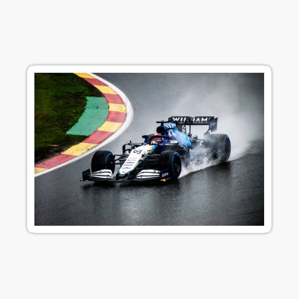 George Russell's amazing drive to P2 at a soaking Spa (Formula 1) Sticker