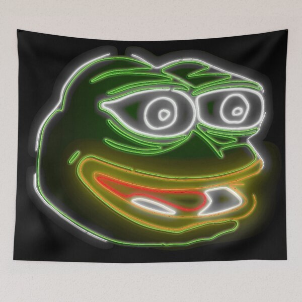 Item preview, Neon pepe the frog meme designed and sold by Ratch2929.