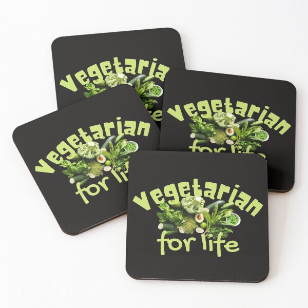 Item preview, Vegetarian For Life Green Statement Design designed and sold by EarthArtDesigns.