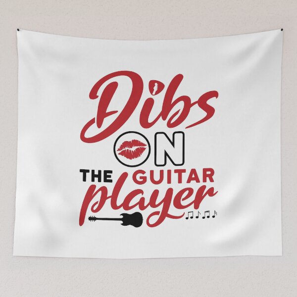 Artikelvorschau, Dibs on the Guitar Player Gitarrist Wife Girlfriend entworfen und verkauft von jaygo.