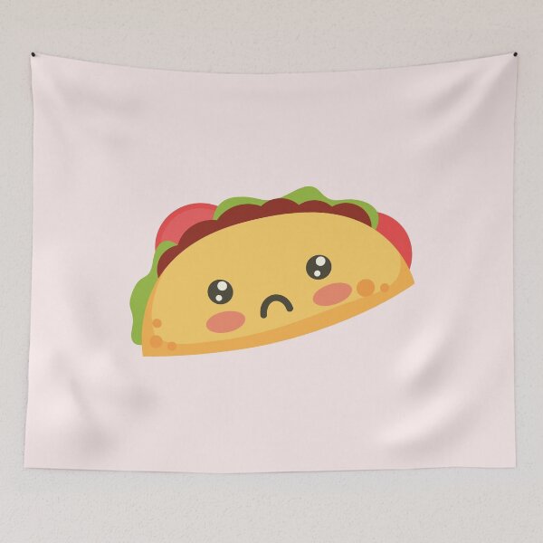 Aperçu de l'œuvre Taco triste kawaii créée et vendue par TamGustam.