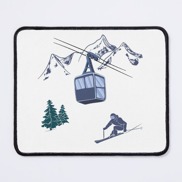 Item preview, Ski Lift Resort Winter Sports Scene designed and sold by TheInkElephant.