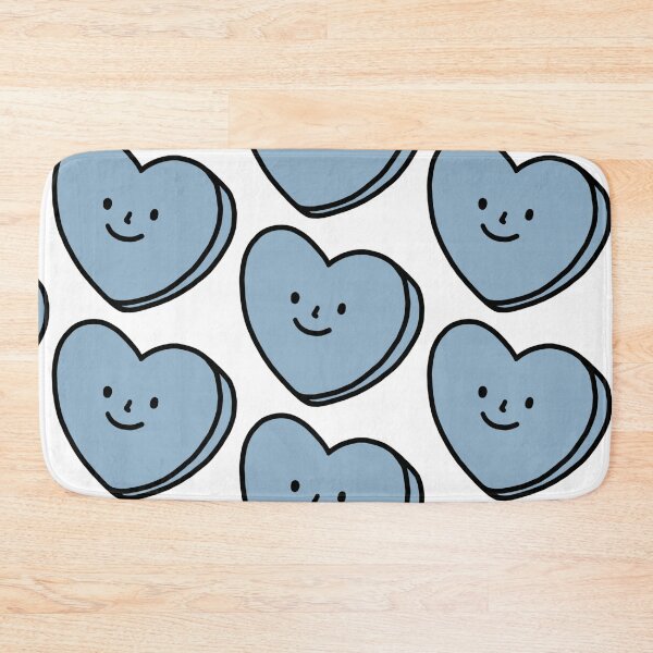 Item preview, Blue Heart with Face | Quirky Heart designed and sold by smileyfriend.