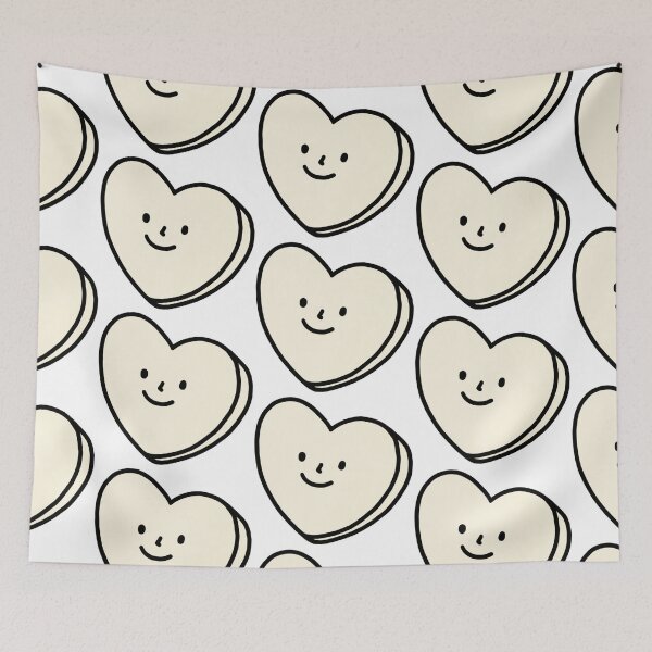 Item preview, Ivory Heart with Face | Quirky Heart designed and sold by smileyfriend.