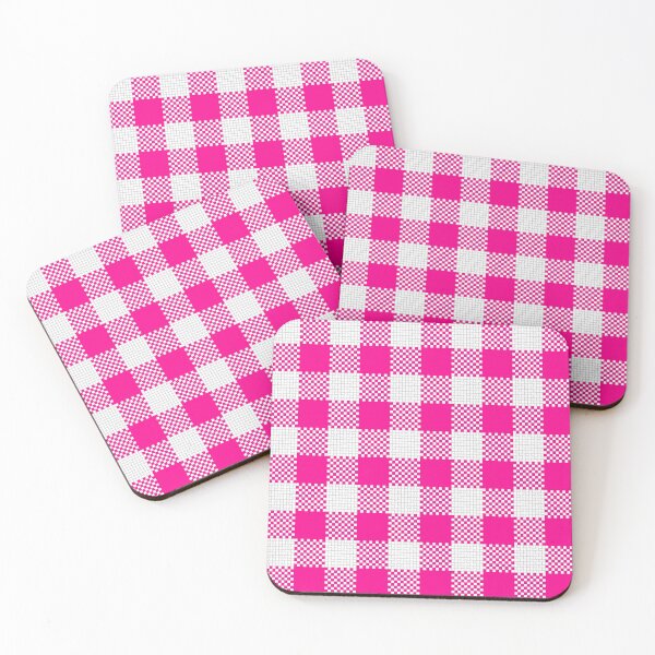 Item preview, cottagecore hot pink gingham designed and sold by Gossip Rag.