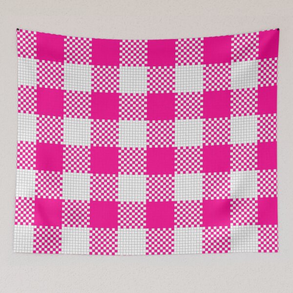 Item preview, cottagecore hot pink gingham designed and sold by Gossip Rag.