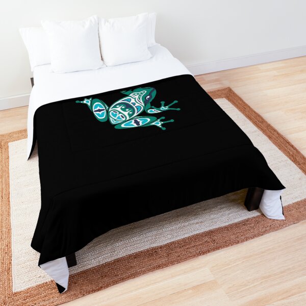 Frog Pacific Northwest Native American Indian Style Art Comforter
