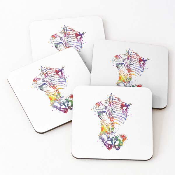 Item preview, Human Back Bones Watercolor Anatomy designed and sold by LotusGifts.