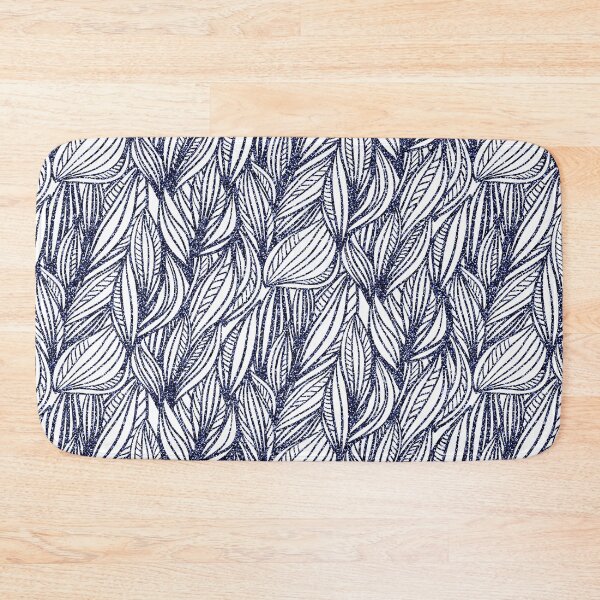 Item preview, Blue glitter ctylized leaves designed and sold by Olga Lashko.