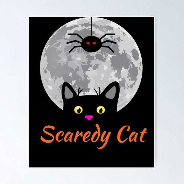 Item preview, Halloween Scaredy Cat Moon designed and sold by Six Deers.
