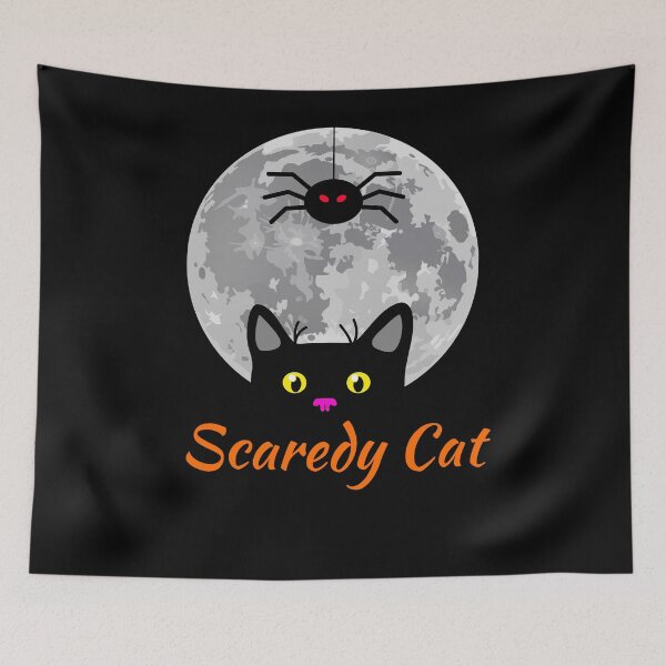 Item preview, Halloween Scaredy Cat Moon designed and sold by Six Deers.