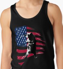 pedals the walking bear amerian flag Tank Top