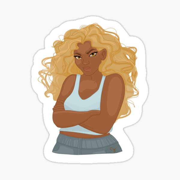 Item preview, Rad Wavy Hair Character Illustration designed and sold by Caitlyn Gass.