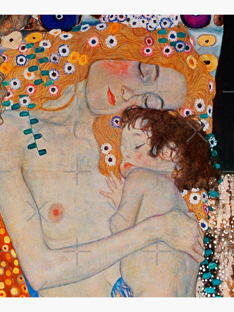 Gustav Klimt, mother and child,reproduction,art nouveau,great art from vintage painters by love999