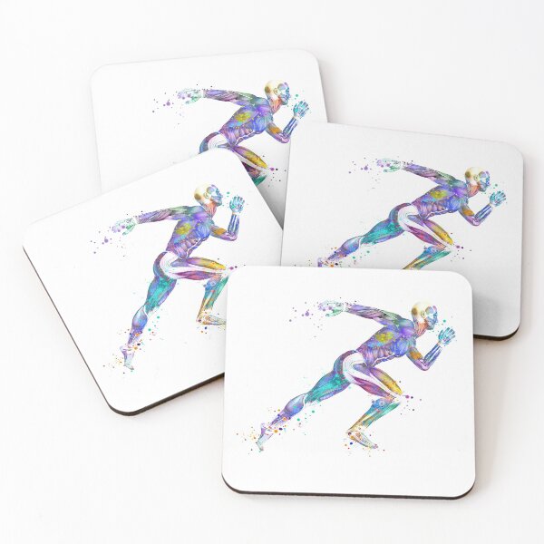 Item preview, Anatomy Runner Colorful Watercolor designed and sold by LotusGifts.