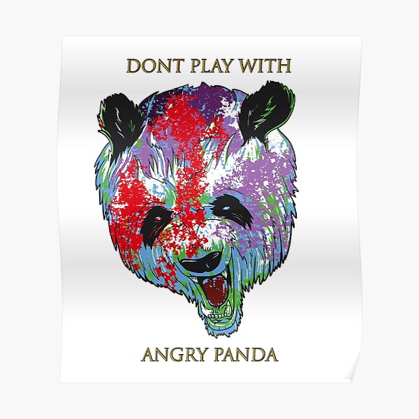Angry Panda T Shirts For Adult Teen Couples Poster For Sale By Bllihi Redbubble 
